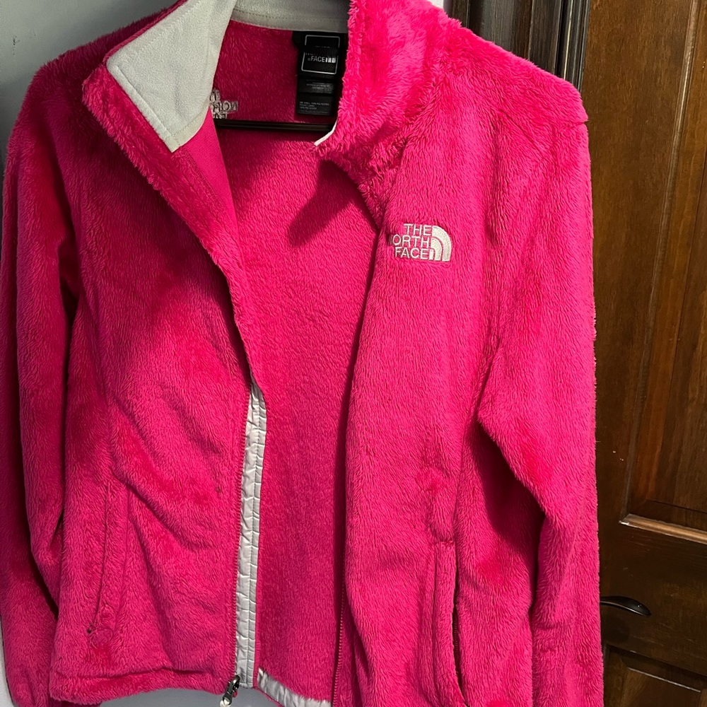 Hot Pink North Face Fuzzy Jacket